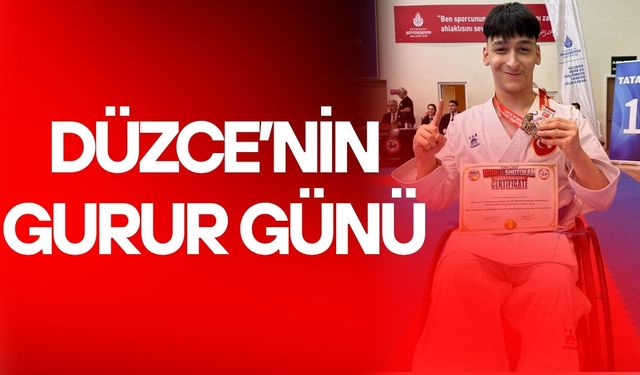DÜZCELİ SPORCU AHMET KAYRA ÖDEMİŞ DÜNYA ŞAMPİYONU OLDU