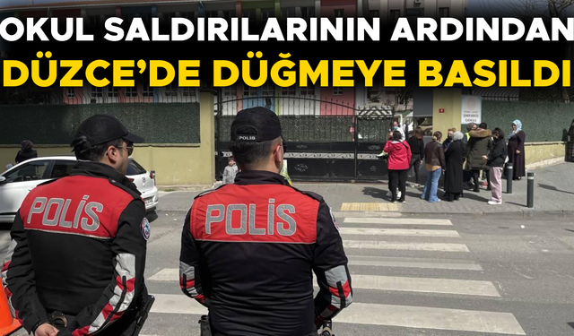 POLİS OKUL ÖNLERİNDE YOĞUN GÜVENLİK ÖNLEMLERİ ALDI