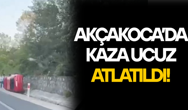 OTOMOBİL SU KANALINA UÇTU: ŞANS ESERİ YARALANAN OLMADI