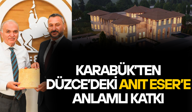 BAŞKAN CİVA GETİRDİĞİ TAŞLARI BAŞKAN ÖZLÜ’YE TESLİM ETTİ
