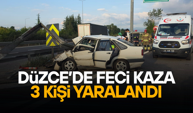 OTOMOBİL BARİYERLERE SAPLANDI