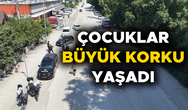 TATBİKATTAN KORKAN ÇOCUKLARA POLİS ŞEFKATİ