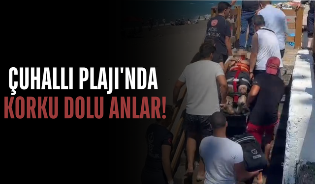 DENİZDE BOĞULMA TEHLİKESİ GEÇİREN KİŞİ TEDBİR AMAÇLI HASTANEYE KALDIRILDI
