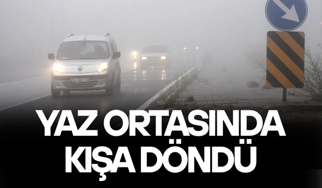 BOLU DAĞIN’DA SİS VE YAĞMUR ULAŞIMI OLUMSUZ ETKİLEDİ