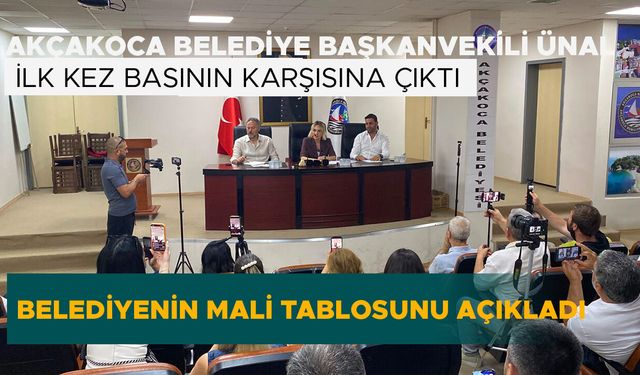 BELEDİYENİN MALİ TABLOSUNU AÇIKLADI