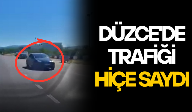 TERS ŞERİTTE TEHLİKE SAÇAN OTOMOBİL KAMERADA
