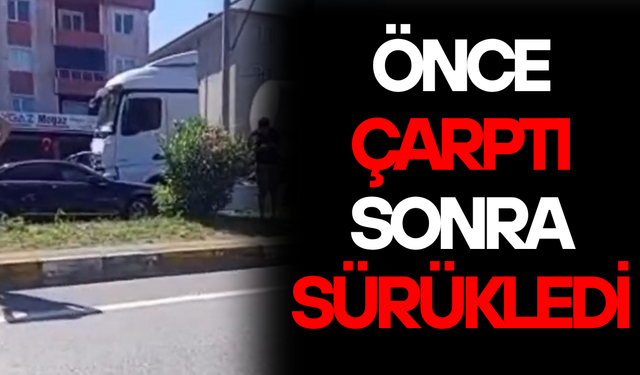 AKÇAKOCA’DA YÜREKLERİN AĞZA GELDİĞİ KAZA MADDİ HASARLA ATLATILDI