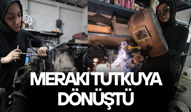 DÜZCELİ GENÇ KIZ MOTOR USTASI OLMA YOLUNDA İLERLİYOR
