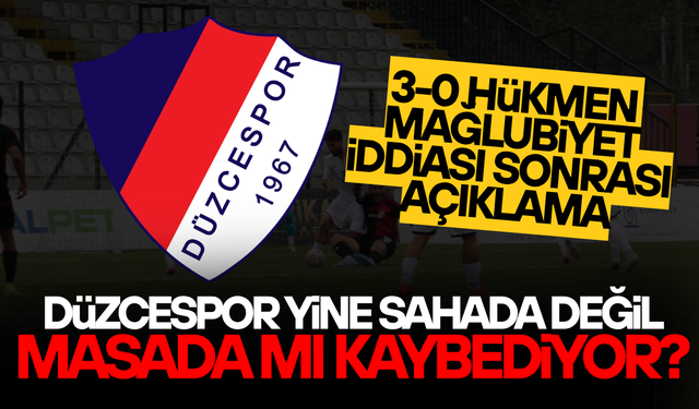 DÜZCESPOR YÖNETİMİNDEN TFF’YE ADALET ÇAĞRISI