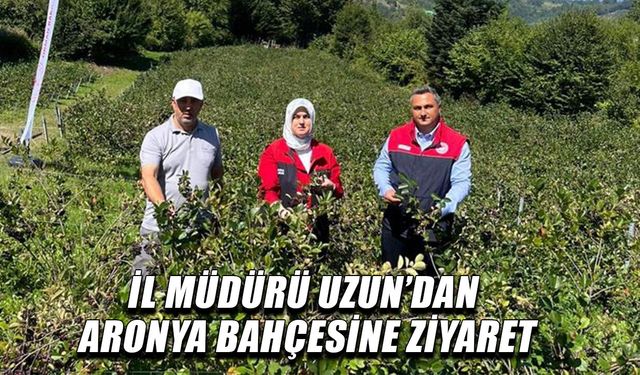 ARONYA BAHÇESİNDE, HASAT OLGUNLUĞUNA ULAŞAN ÜRÜNLER İNCELENDİ