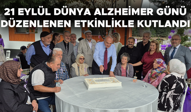 BAŞKAN ÖZLÜ ALZHEİMER HASTALARI İLE PASTA KESTİ