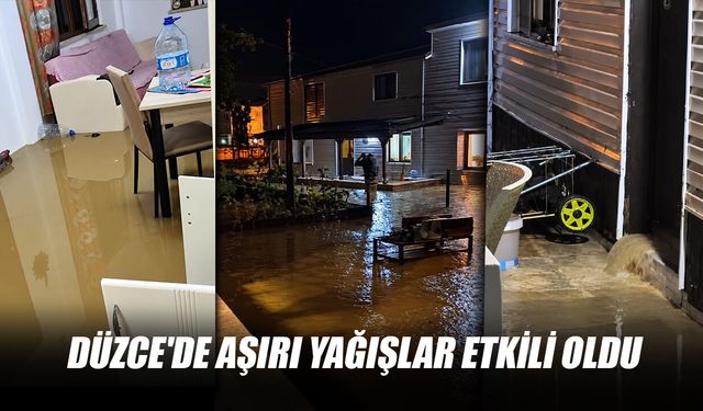 ESMAHANIM KÖYÜ’NDE BAZI EVLERİ SU BASTI