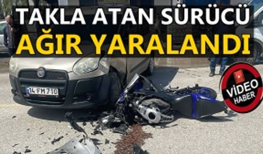 MOTOSİKLET SÜRÜCÜSÜ AĞIR YARALANDI