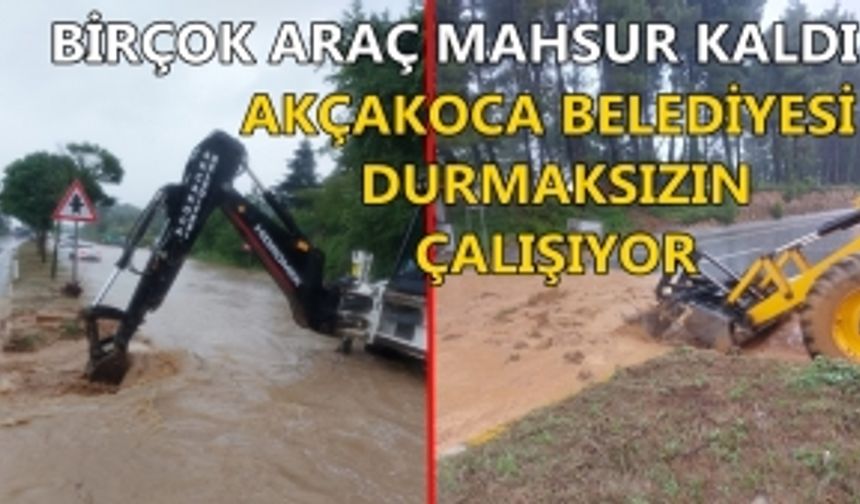 AKÇAKOCA-ALAPLI YOLU KAPANDI