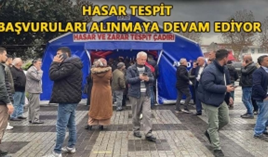 AFAD ÇADIRINDA FORM DOLDURULUYOR