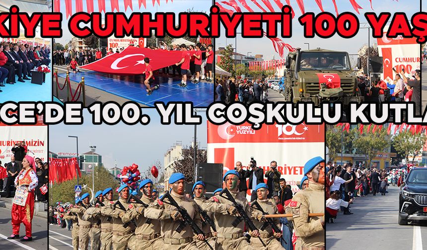 DÜZCE SEMALARINDA TÜRK BAYRAKLARI DALGALANDI