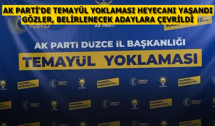 AK PARTİ'DE TEMAYÜL YOKLAMASI HEYECANI YAŞANDI