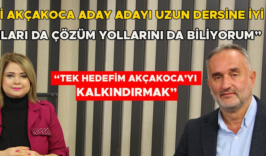 ‘MEMLEKETİME HİZMET İÇİN BAŞKANLIĞA TALİBİM’