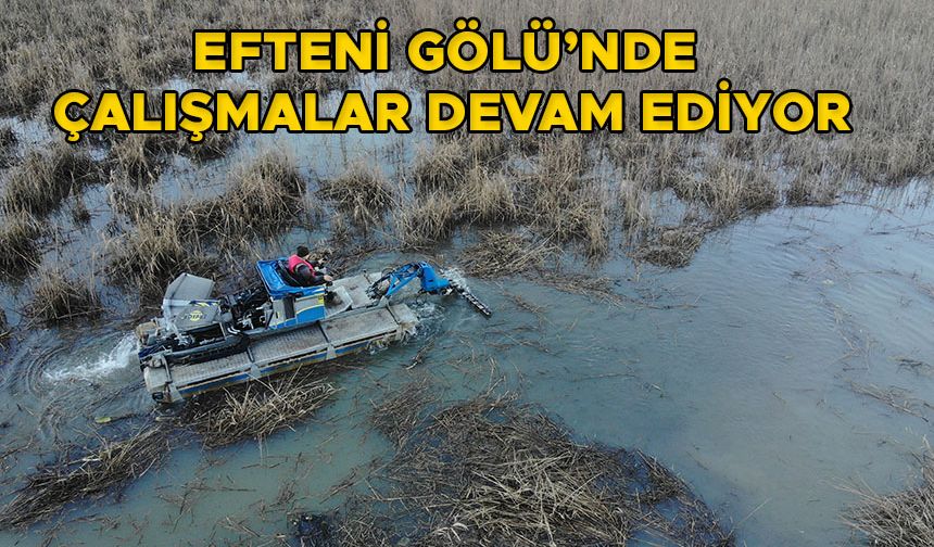 EFTENİ GÖLÜ’NDE ÇALIŞMALAR DEVAM EDİYOR