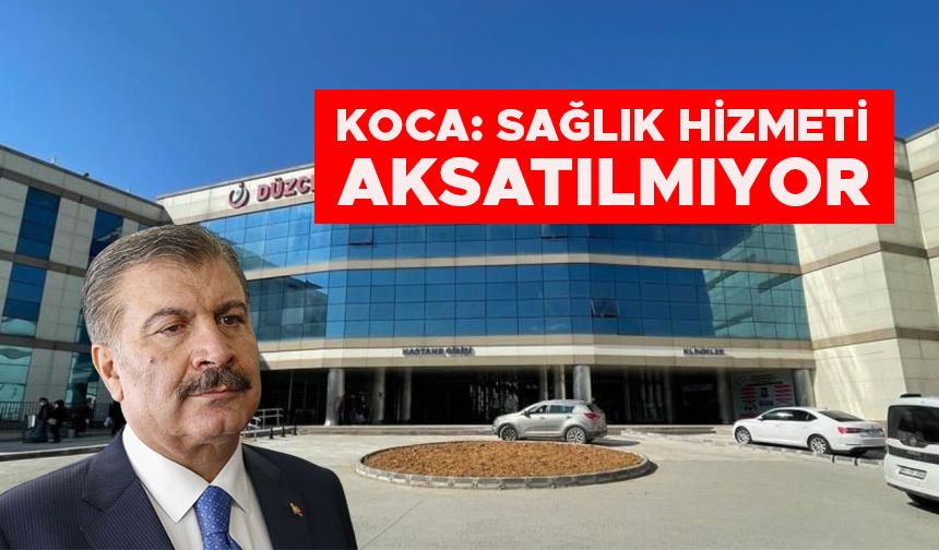 KOCA: SAĞLIK HİZMETİ AKSATILMIYOR