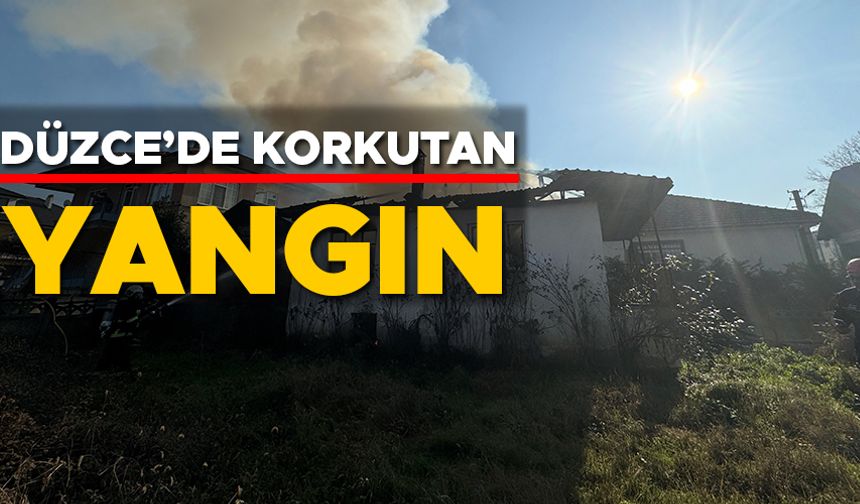 DÜZCE’DE KORKUTAN YANGIN