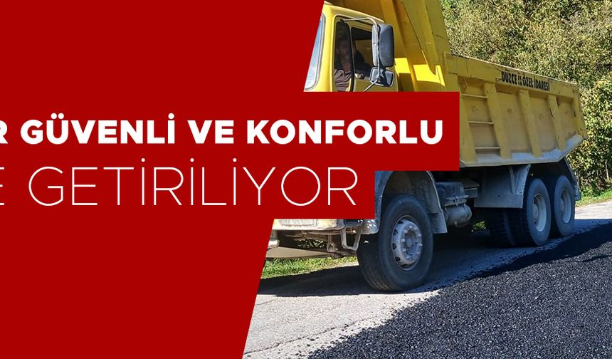 KÖY YOLLARINDA ASFALTLAMA ÇALIŞMALARI SÜRÜYOR