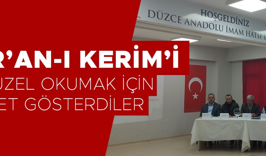 DÜZCE’DE GENÇ HAFIZ ADAYLARI YARIŞTI…