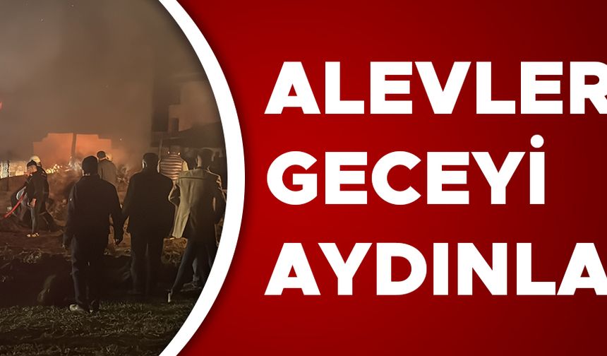 ÇIKAN YANGINDA AHIR VE SAMANLIK KÜLE DÖNDÜ