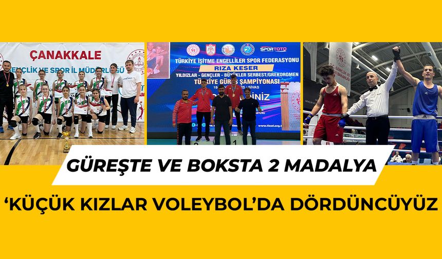 GÜREŞTE VE BOKSTA 2 MADALYA