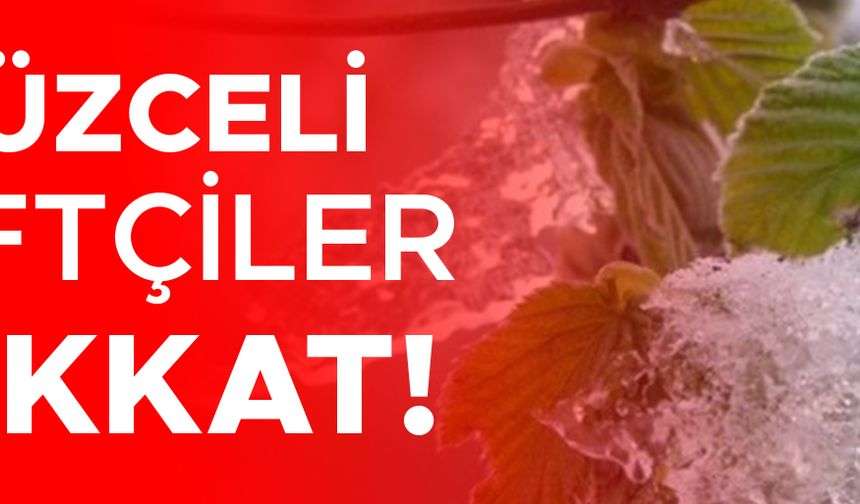 METEOROLOJİ ZİRAİ DON UYARISI YAPTI