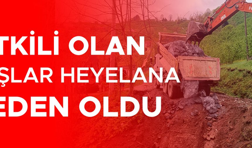 GÖLYAKA İLÇESİNDE MEYDANA GELEN HEYELANA MÜDAHALE EDİLDİ