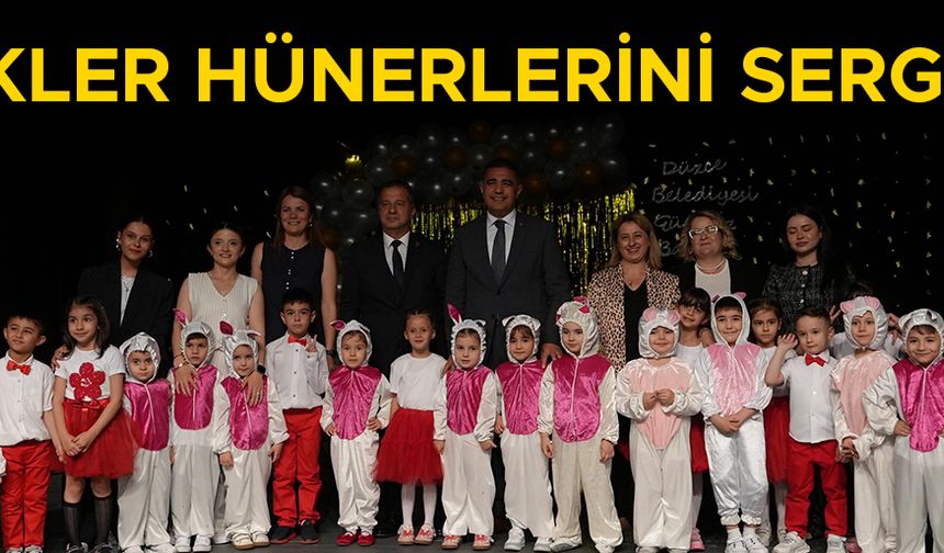 DÜZCE BELEDİYESİ ÇOCUK GÜNDÜZ BAKIMEVİ ÖĞRENCİLERİNDEN MUHTEŞEM YIL SONU GÖSTERİSİ