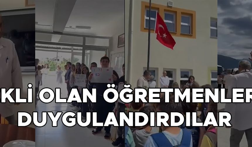 EMEKLİ OLAN ÖĞRETMENLERİNİ DUYGULANDIRDILAR