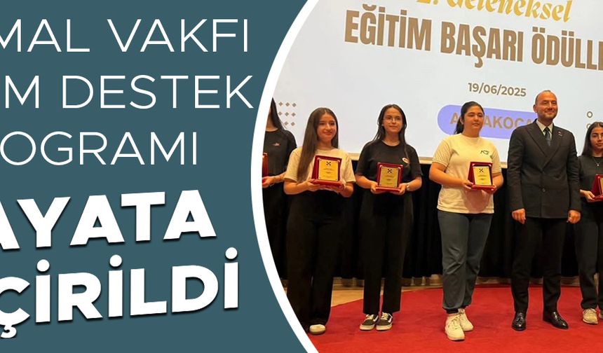 DERECEYE GİREN ÖĞRENCİLERE DÜZENLENEN TÖRENLE ÖDÜLLERİ VERİLDİ