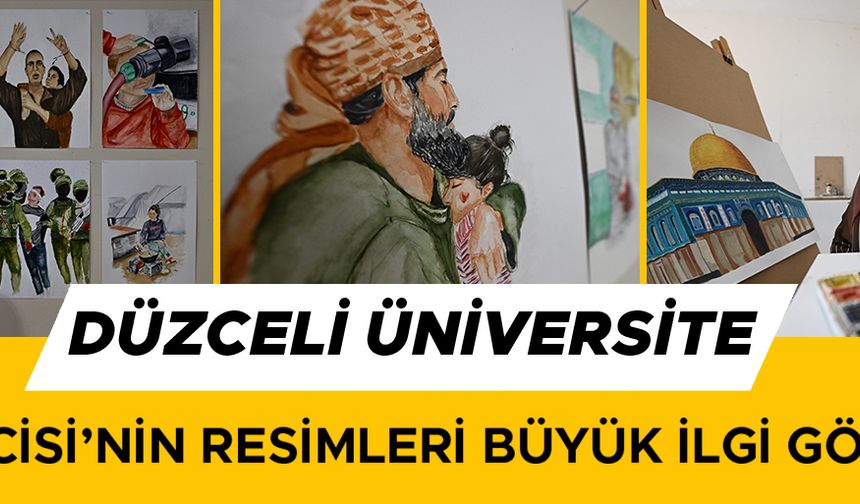 FİLİSTİN’DE YAŞANAN ACILARI TUVALİNE YANSITIYOR