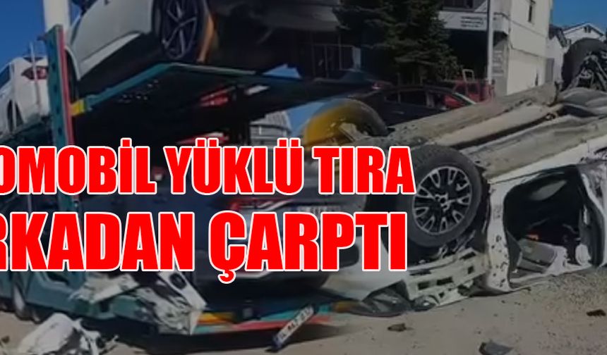 TAKLA ATAN ARAÇTAKİ SÜRÜCÜ KAZAYI BURNU BİLE KANAMADAN ATLATTI