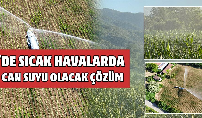 GELİŞTİRDİĞİ TANKLA TARLALARA YAPAY YAĞMUR UYGULUYOR