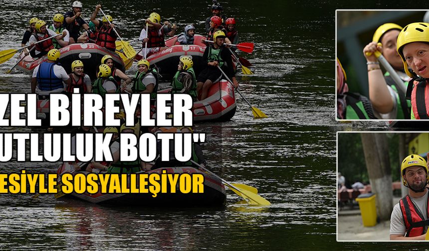 CUMAYERİ İLÇESİNDE DÜZENLENEN RAFTİNG TURLARIYLA ADRENALİNLE TANIŞIYORLAR