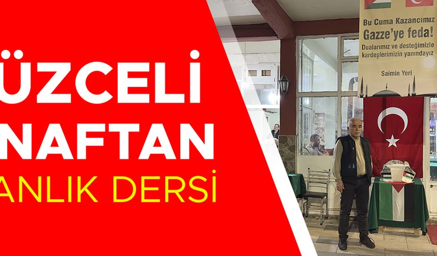 BİR GÜNLÜK KAZANCINI GAZZE İÇİN BAĞIŞLADI