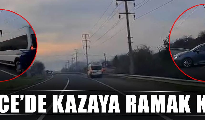 OTOMOBİLLERİN ÇARPIŞMAKTAN SON ANDA KURTULDUĞU ANLAR KAMERADA