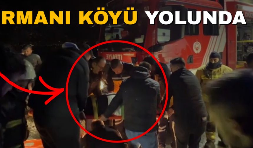 ŞARAMPOLE DEVRİLEN OTOMOBİLDEKİ 2 KİŞİ YARALANDI