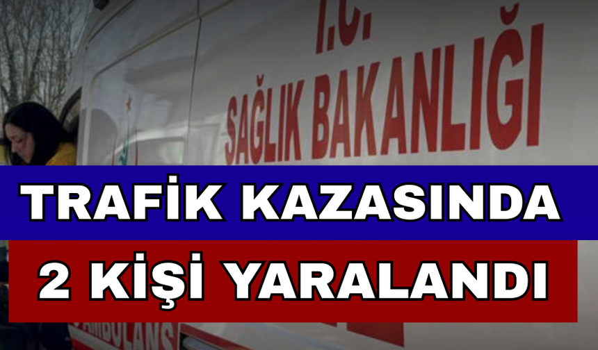 LASTİĞİ PATLAYAN OTOMOBİL BARİYERE ÇARPIP TAKLA ATTI