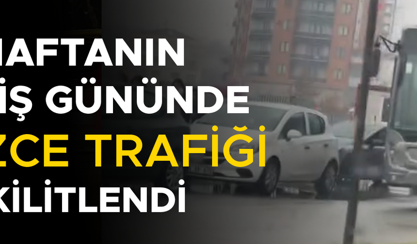 HASTANE YOLU ARAÇ YOĞUNLUĞU NEDENİYLE TRAFİĞE KAPANDI