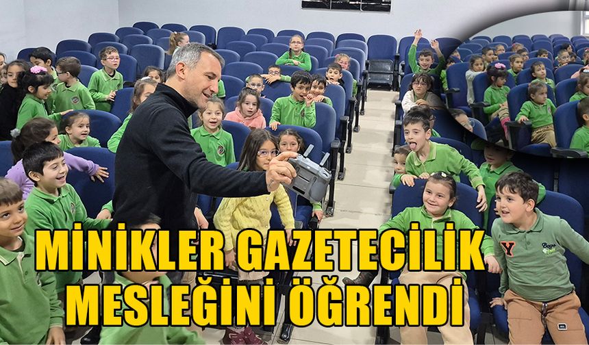 DENEYİMLİ GAZETECİLER SOLMAZ VE AKYOL, MİNİKLERE MESLEKLERİNİ ANLATTI