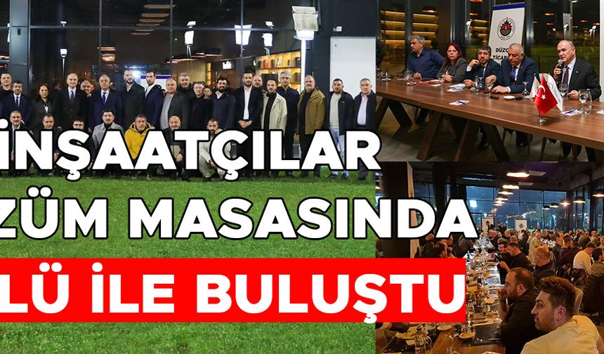 SOKAKTA DEĞİL MASADA ÇÖZÜM İÇİN BİR ARAYA GELDİLER