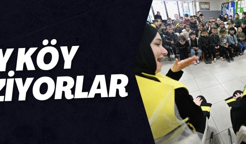 LİSELİLERDEN OLUŞAN TİYATRO GRUBU KÖY OKULLARINDA SAHNE ALIYOR