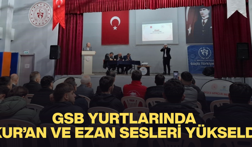 DÜZCE’DE ÖĞRENCİLER EN GÜZEL TİLAVET VE EZAN İÇİN YARIŞTI