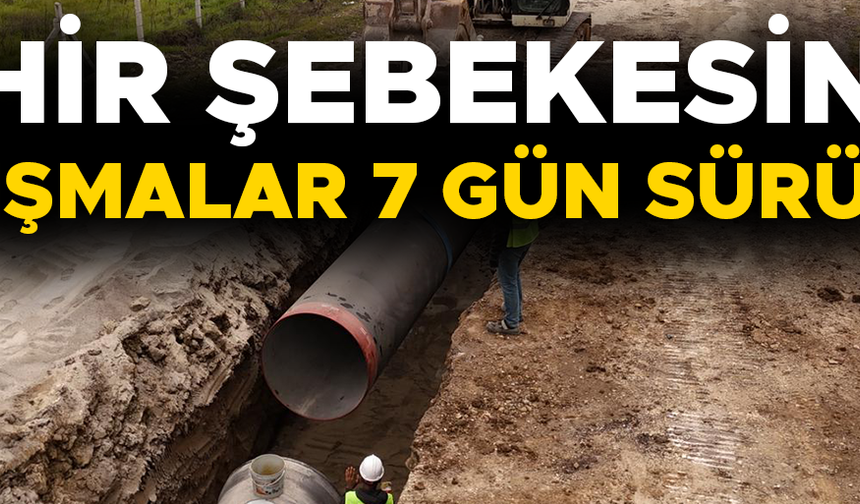 ANA İÇME SUYU HATTI İMALATINDA HAFTA SONU MESAİSİ