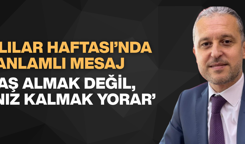 TOPLUMA “BİRLİKTE YAŞLANMA KÜLTÜRÜ” ÇAĞRISI