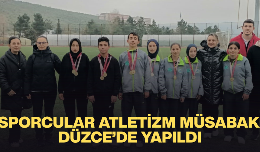 ATLETİZM MÜSABAKALARINDA SPORCULAR BİRİNCİ OLMAK İÇİN KIYASIYA MÜCADELE ETTİ